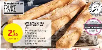 Intermarché Lot Baguettes Constance X4 offre