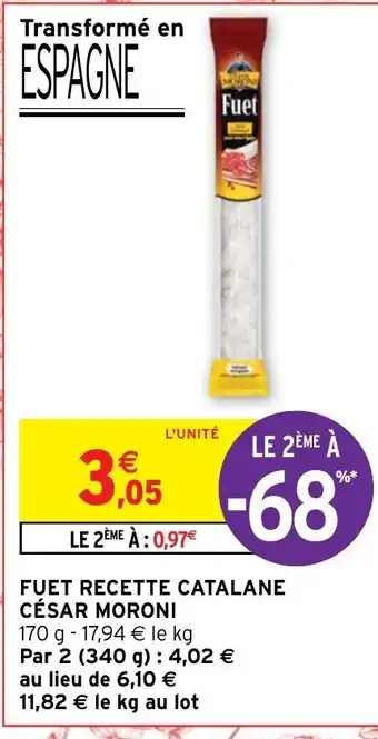 Fuet Recette Catalane César Moroni