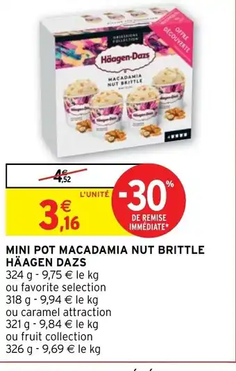Intermarché Mini Pot Macadamia Nut Brittle Häagen Dazs offre