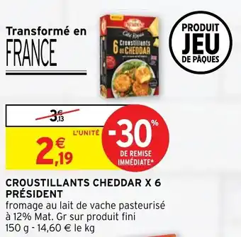 Croustillants Cheddar x6 Président