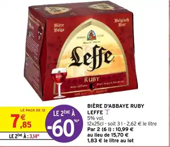 Intermarché Bière D'Abbaye Ruby Leffe offre