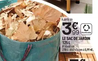 Centrakor Le Sac de Jardin 125L offre