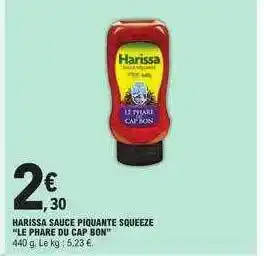 E.Leclerc Harissa sauce piquante squeeze offre