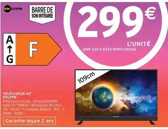 Téléviseur 43" Eklyps