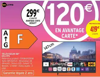 Intermarché Téléviseur 58" Eklyps offre