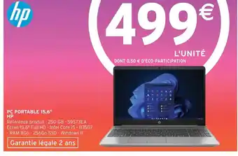 Intermarché PC Portable 15.6" HP offre