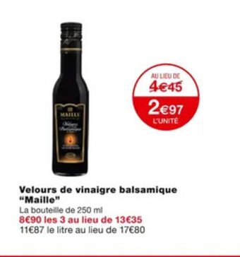 Monoprix Velours De Vinaigre Balsamique "Maille" offre