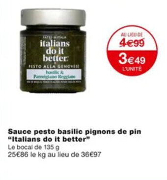 Sauce Pesto Basilic Pignons De Pin "Italians Do It Better"