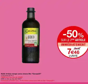 Monoprix Huile D'Olive Vierge Extra Vivace Bio "Carpelli" offre