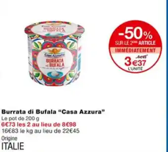 Burrata Di Bufala "Casa Azzura"