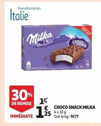 Auchan Choco snack milka offre