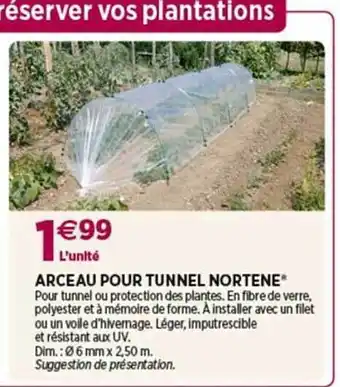 Arceau pour tunnel nortene