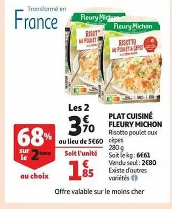 Auchan Plat cuisiné fleury michon offre