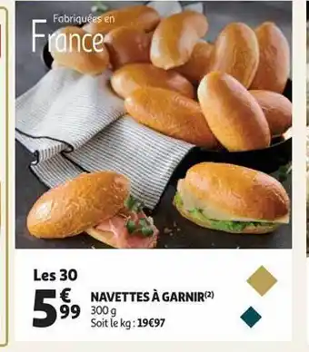 Auchan Navettes à garnir offre