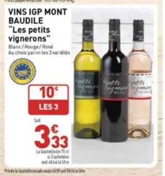 Vins igp mont baudile