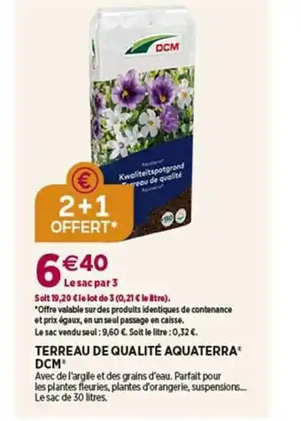 Terreau de qualité aquaterra dcm