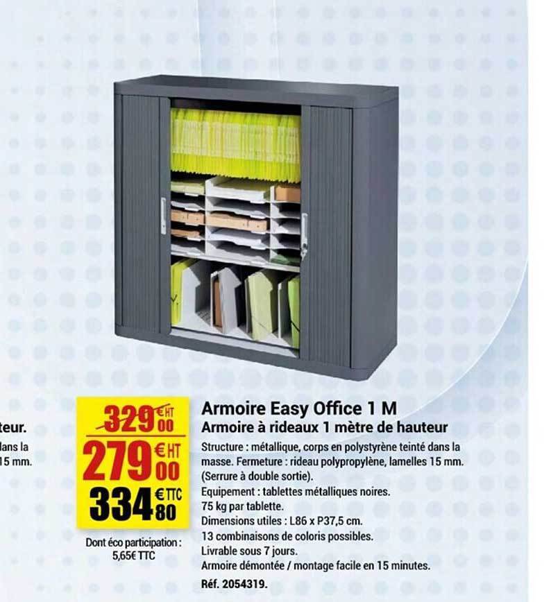 Promo Armoire easy office 1 m chez Office Depot