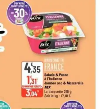 G20 Salade & Pomme a l'Italienne jambon sec & mozzarella mix offre