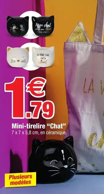 Bazarland Mini-tirelire "chat" offre