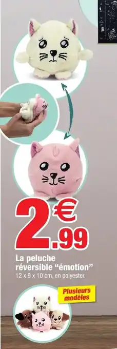 Bazarland La peluche réversible "émotion" offre