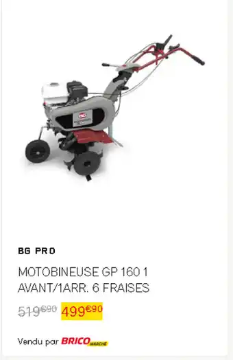 Motobineuse GP 160 1 avant/1ARR 6 fraises
