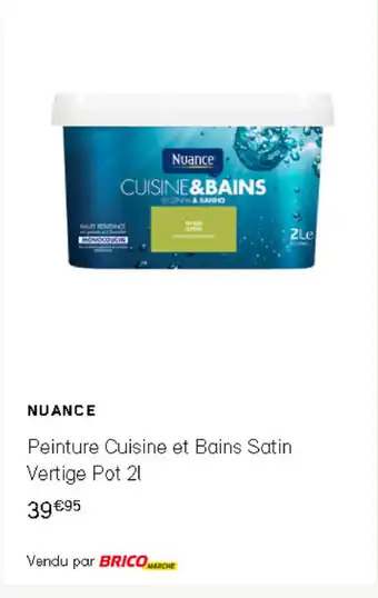 Bricomarché Peinture cuisine et bains satin vertige pot 21 offre