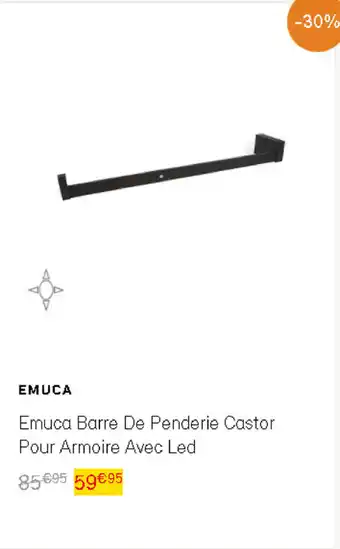 Bricomarché Emuca barre de penderie castor pour armoire avec led offre