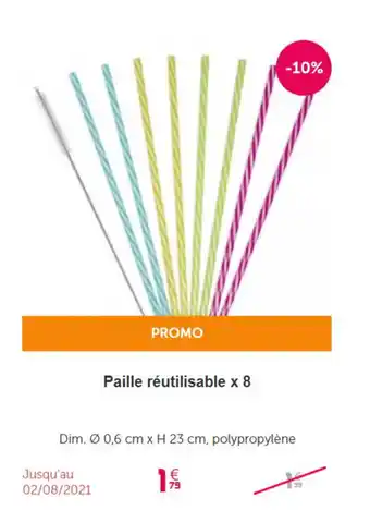 Gifi Paille réutilisable x 8 offre
