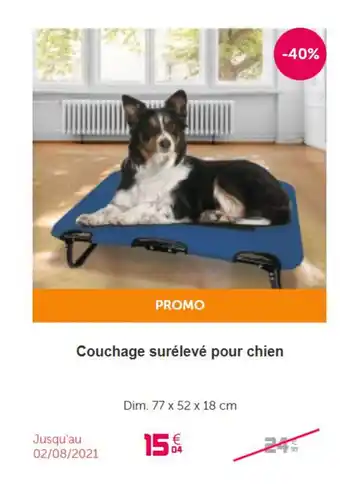 Gifi Couchage surélevé pour chien offre