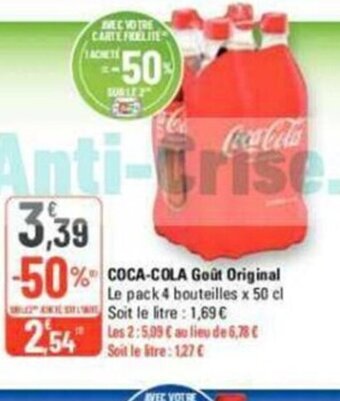 G20 Coca cola gout original offre