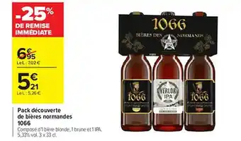 Carrefour Pack découverte de bières normandes 1066 offre