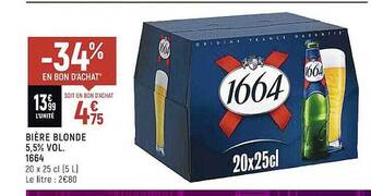 Bière blonde 5,5% vol. 1664