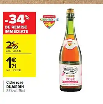 Carrefour Cidre rosé dujardin offre