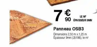 Chretien Matériaux Panneau osb3 offre