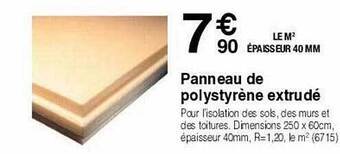 Chretien Matériaux Panneau de polystyrène extrudé offre
