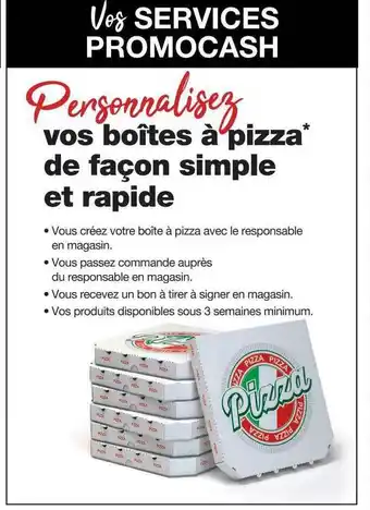 Promocash Boîtes à pizza offre