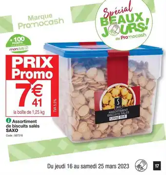 Promocash Assortiment de biscuits salés saxo offre