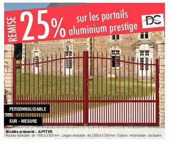 Les portails aluminium prestige