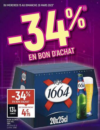 Bière blonde 5.5% vol. 1664