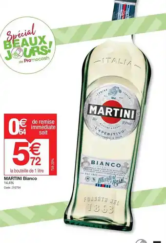 Promocash Martini bianco offre