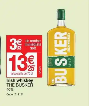 Promocash Irish whiskey the busker offre