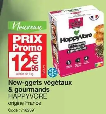 New-ggets végétaux & gourmands happyvore