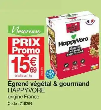 Promocash Égrené végétal & gourmand happyvore offre