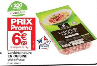 Promocash Lardons nature en cuisine offre