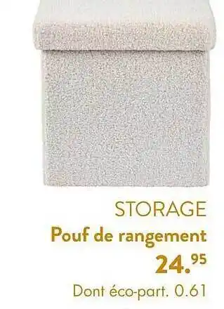 Pouf de rangement storage