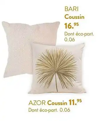 Casa Coussin bari, coussin azor offre