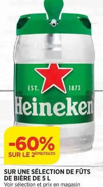 Maximarché Fûts de bière de 5l heineken offre