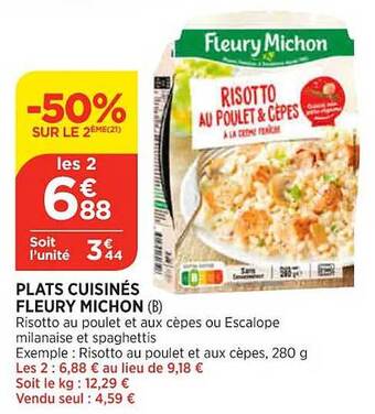 Maximarché Plats cuisinés fleury michon offre