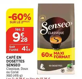 Maximarché Café en dosettes senseo offre