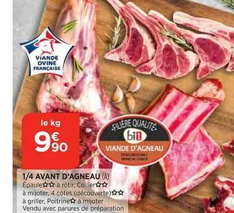 Maximarché 1-4 avant d'agneau offre